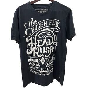 HEAD-RUSH Breaking Boundaries The Chosen Few Black Graphic Tee NWOT Sz M